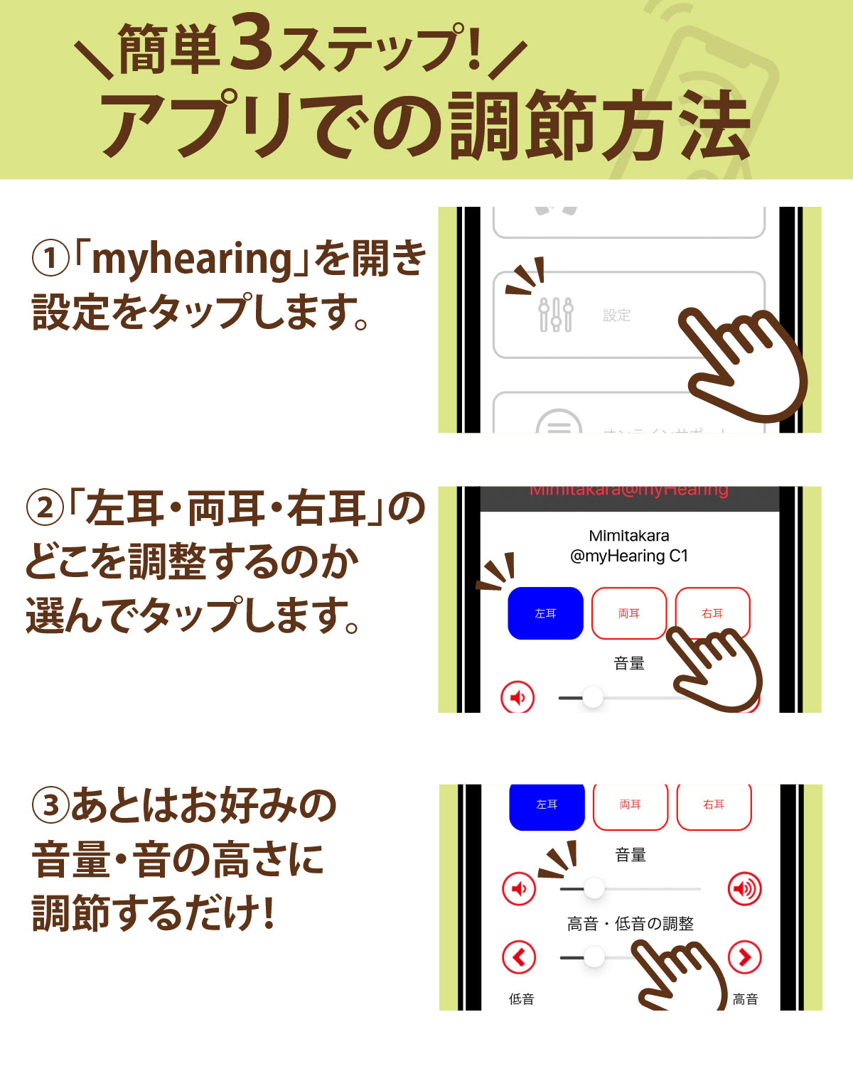 Mimitakara（ミミタカラ）集音器 ーUP-6S42.43 ｜電池式デジタルクランド耳穴型集音器CIC［右耳用・左耳用］【適応聴力：軽度・中等度】