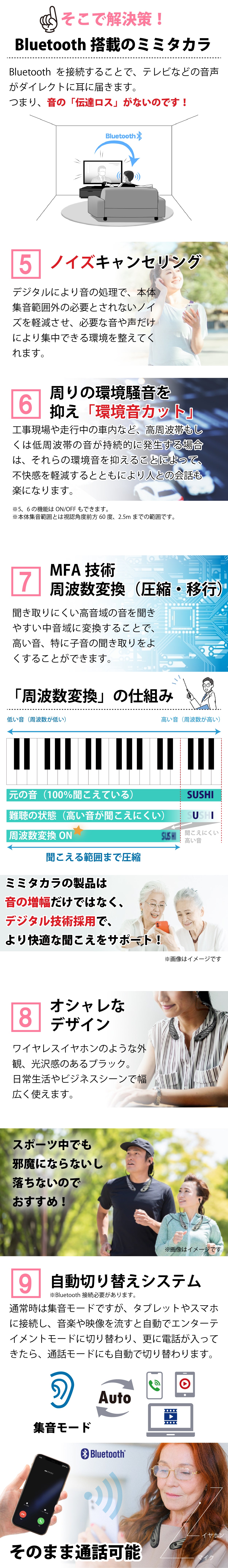 Mimitakara（ミミタカラ）集音器 ー UP-6EB3 ｜ 充電式デジタル首かけ型集音器［両耳用］【適応聴力：軽度・中等度】